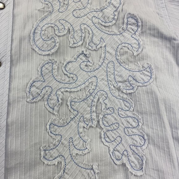 Panhandle Slim Western Shirt Men Extra Large XL Blue Button Up Pearl Snap Cowboy - Picture 2 of 13